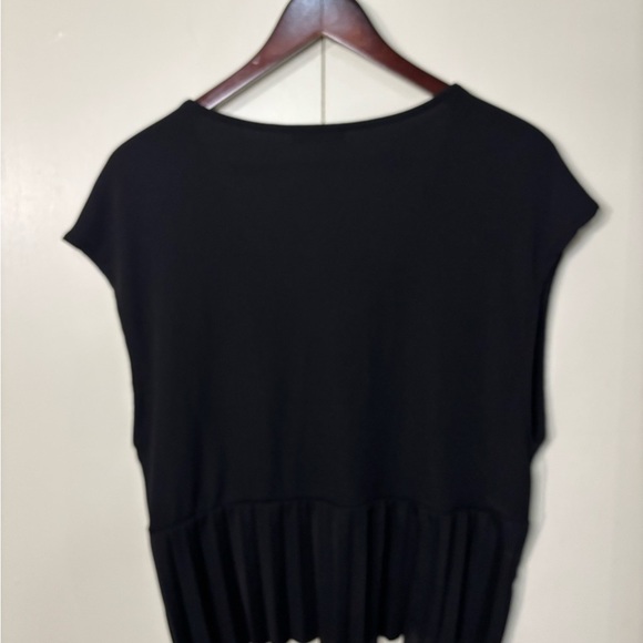 Zara Black Cap Sleeve Wrap Blouse - Picture 3 of 3